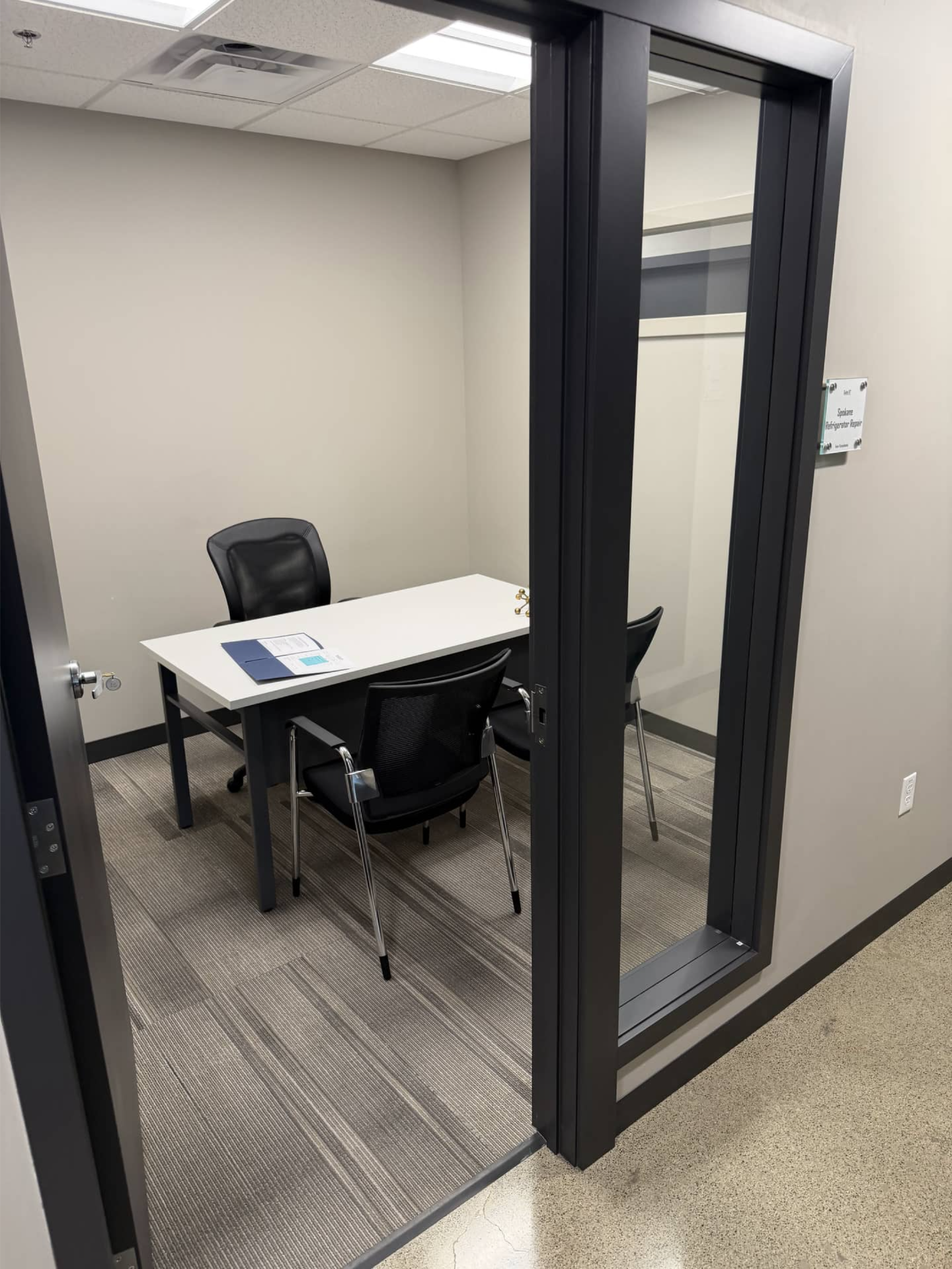Interior of Spokane Refrigerator Repair office at Suite 57 in Downtown Spokane